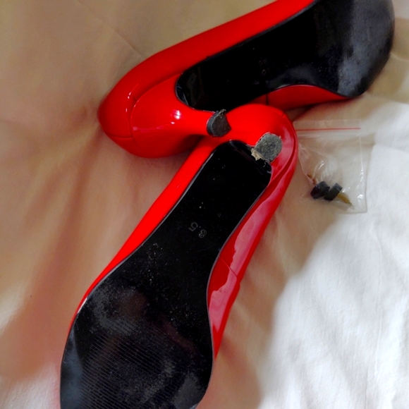 DIDIFU CHRISTMAS RED PATTON LEATHER PUMP - Picture 4 of 5